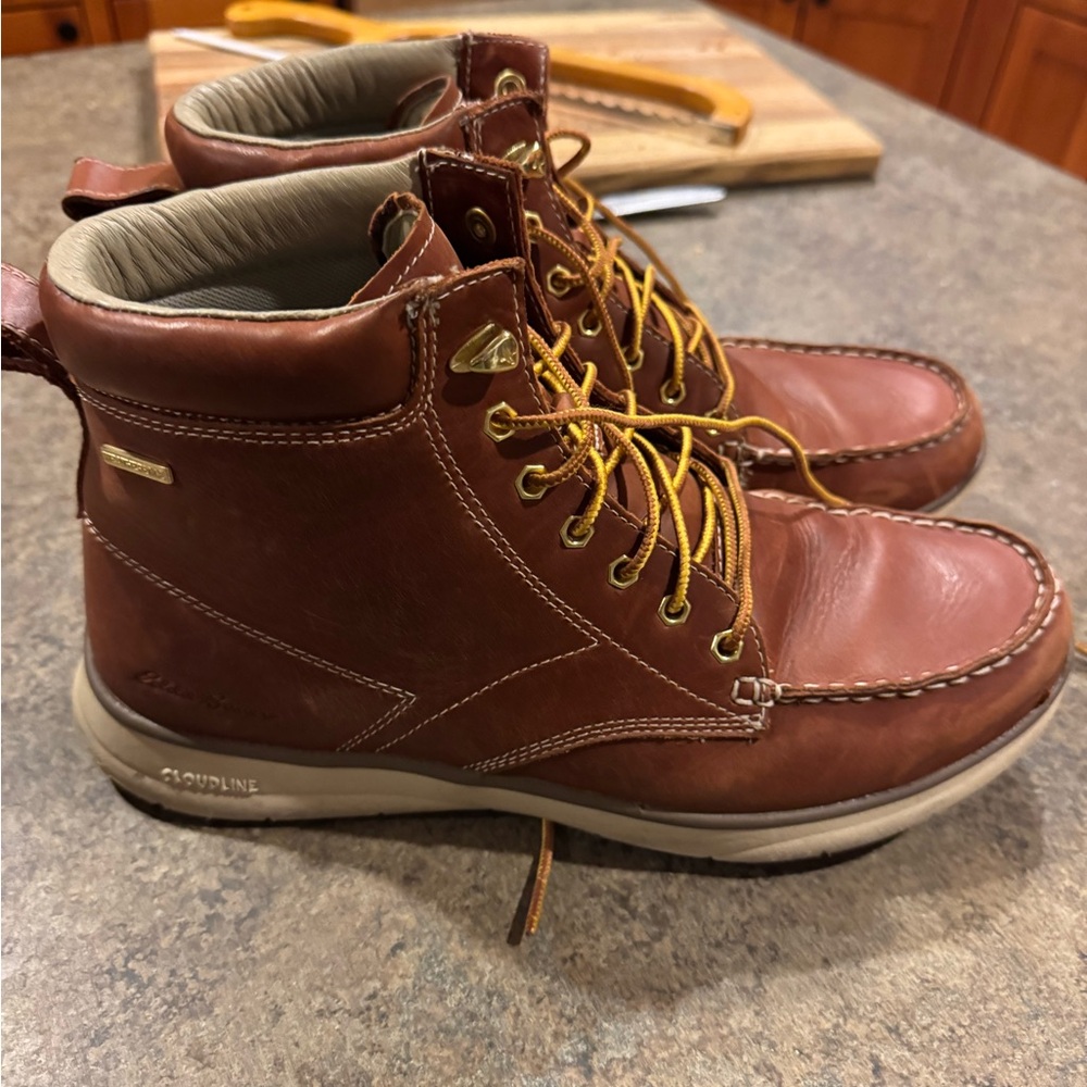 Eddie Bauer Men's Brown Leather Boots